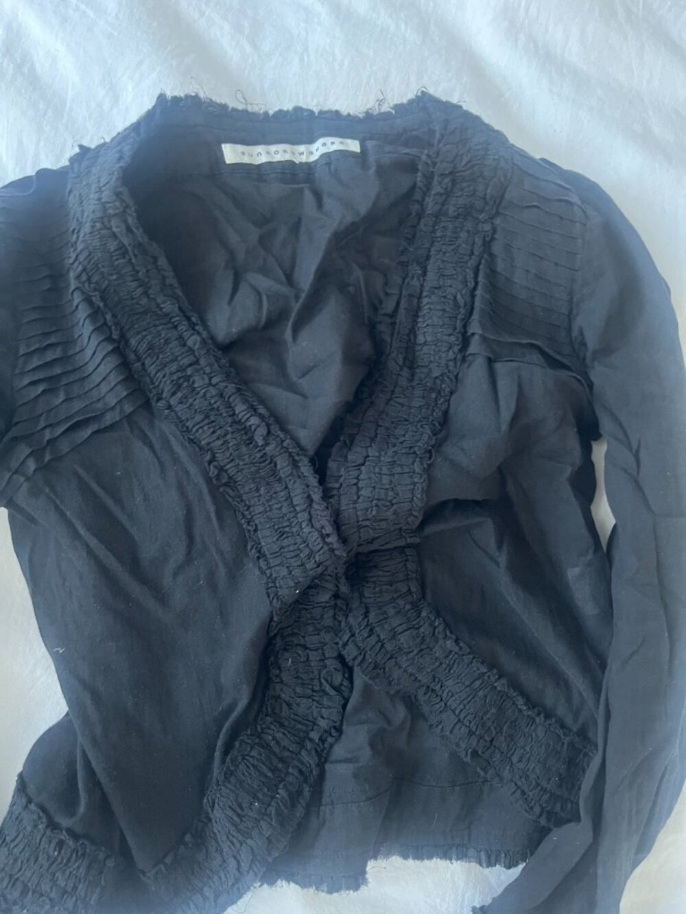 Sunaokuwahara Japanese Brand Lightweight Cotton Ruched Jacket